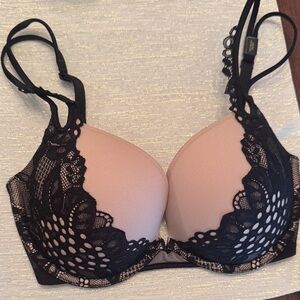 Victoria's Secret Push Up Bra with Black Lace
